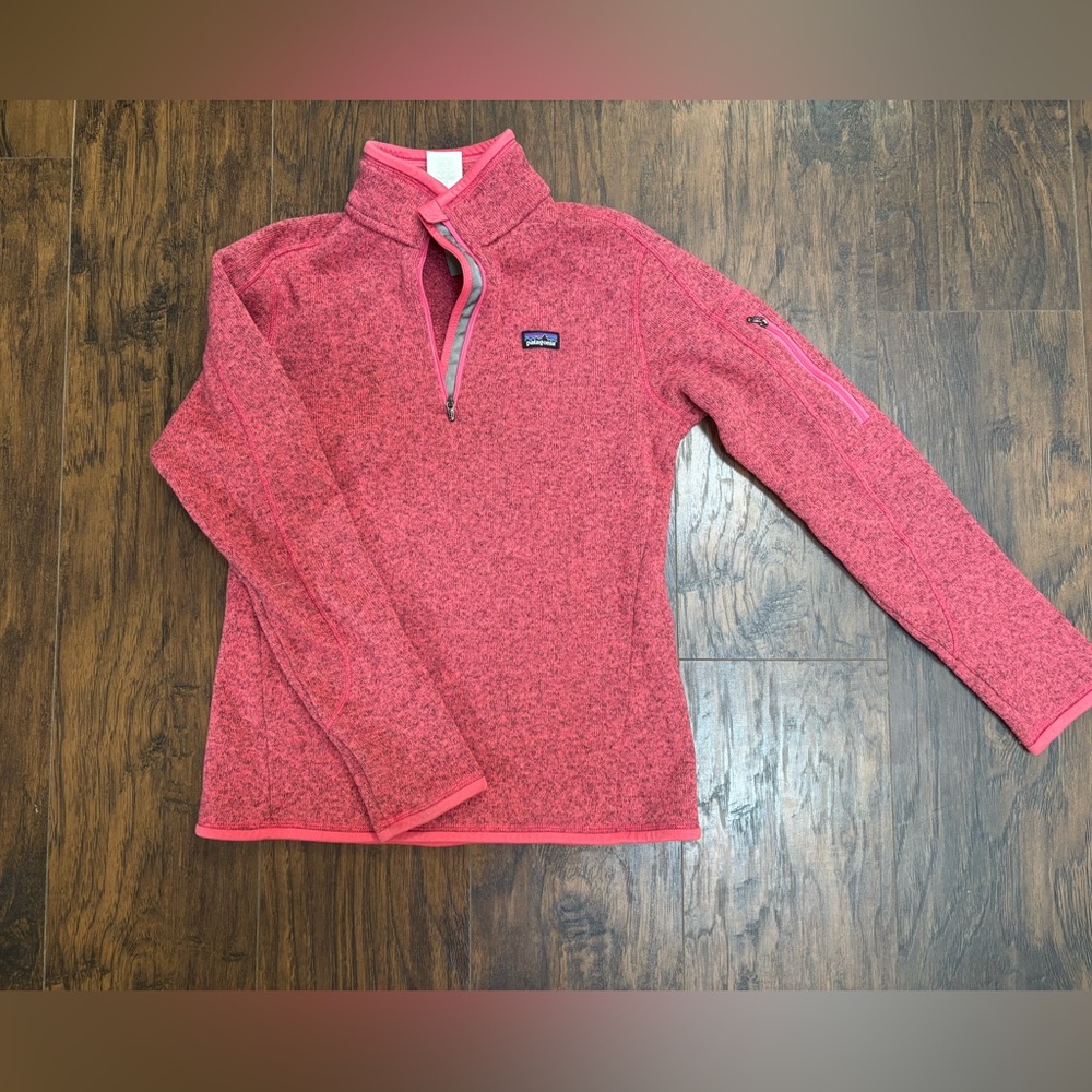Patagonia Women's Red Quarter-Zip Sweater